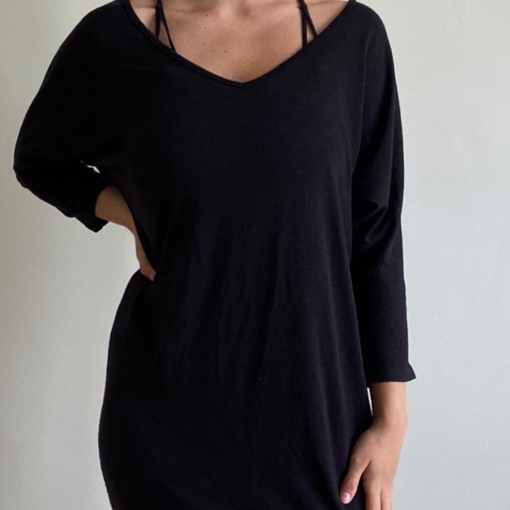 Black sweater dress